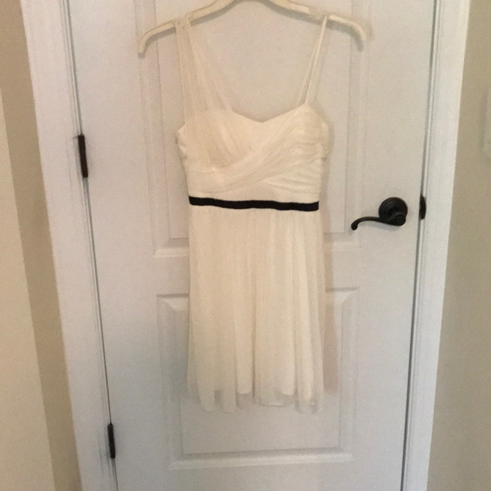 Ivory and black formal dress